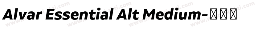 Alvar Essential Alt Medium字体转换